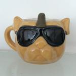 ODM 3D Dog Ceramic Hand Painted Coffee Mugs 14oz