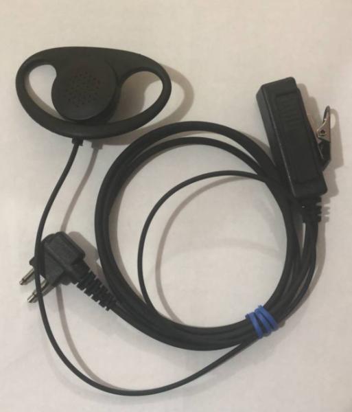 Cheap D Earphone Earpiece Headset Mic for Motorola Radio Security 2 Pin Walkie Talkie for sale