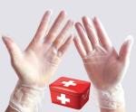 Medical Powder Free Vinyl Gloves / Clear Powder Free Vinyl Exam Gloves