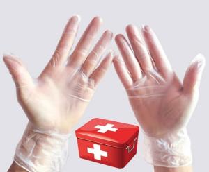 Quality Disposable medical examination powder free vinyl gloves AQL 1.5 wholesale