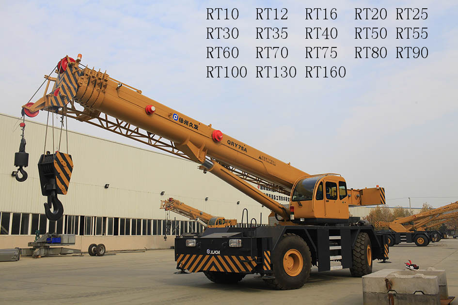 Bridge Construction Use Boom Truck Crane With 360° Unlimited Swing RT70U RT70E