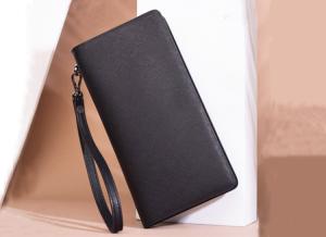 Quality Purse lady Custom logo leather long handbag 2019 stylish simple zipper multi-functional handbag wallet wholesale