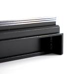 Cabinet Square Hidden Pull Handles Black 18mm Thickness for Living Room