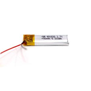 Quality PL401030 90mAh 3.7 Volt Li Polymer Battery wholesale