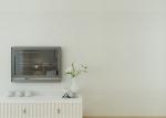 Simple Pure White Non woven Wallpaper Modern Style Flock Surface