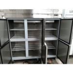 LED digital display Air Cooling 6 Door Upright Freezer