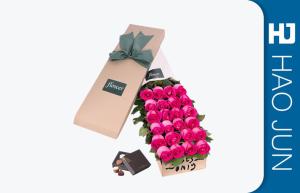 Quality Rectangle Luxury Cardboard Flower Boxes For Roses Packaging Flower Presentation Box wholesale