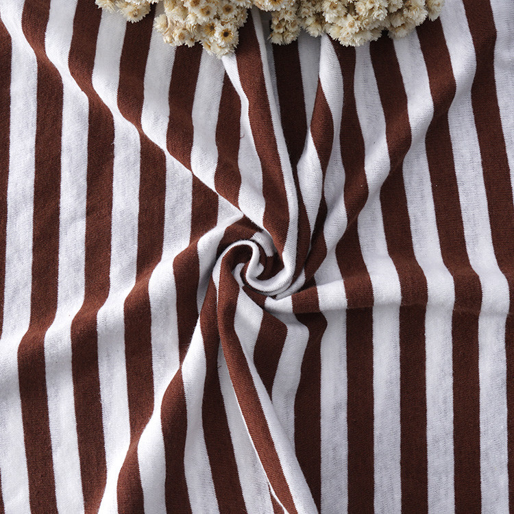 Fashionable AndNatural Texture Breathable Easy To Care ​Striped Material Fabric For Tracksuit