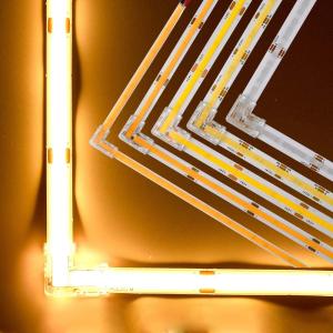 Quality 90 Degree L Shape Crystal Buckle for COB LED Strip Connector Seamless 2/3pin 5/8/10mm wholesale