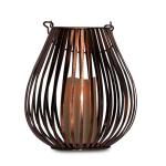 Bronze Painted 260mm Hurricane Lights Candle Holders / Metal Candle Holder