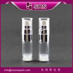 15ml 30ml SRS PACKAGING clear lotion bottle,high end airless cosmetic pump