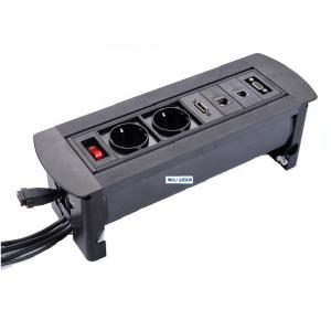 Quality Oxidize Recessed Furniture Power Strip Flip Up Outlet Meeting Table Socket wholesale