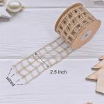 Hollowed Green Burlap Ribbon 63mm Burlap Fabric Ribbon ISO14001