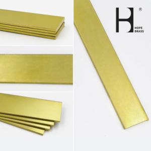 Quality OEM Golden Abrasion Resistant Brass Flat Bars With Anodizing Surface wholesale