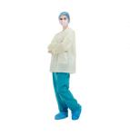 CE FDA Knit Cuffs Disposable Lab Coats GB15979-2002