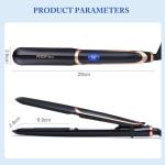 Ceramic Tourmaline Infrared Hair Straightener Multipurpose LCD Display
