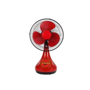 Quality OEM 12v 12 Inch Red Rechargeable Desktop Fan With Lithium Battery And USB LED Light wholesale