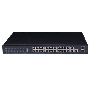 Quality POE-S224S 24 Port IEEE802.3af/at 10/100Mbps Web-Smart POE Switch (400W Internal Power) wholesale