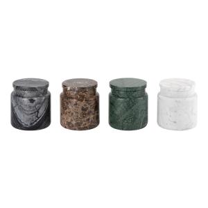Quality Marble Bathroom Cotton Jar Vintage Flat Lid Kalala White Indian Green Brown Wood Grain Bathroom Set For Home wholesale