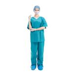 Food Industry Disposable Scrub Suits , 45gsm disposable hospital scrubs
