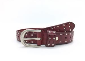 Quality Handmade 2.8CM Womens Studded Leather Belt For Pants wholesale