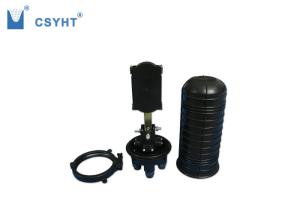 Quality ABS Plastic Fiber Optic Closure , Black Fiber Dome Closure 4 Round Cable Port wholesale