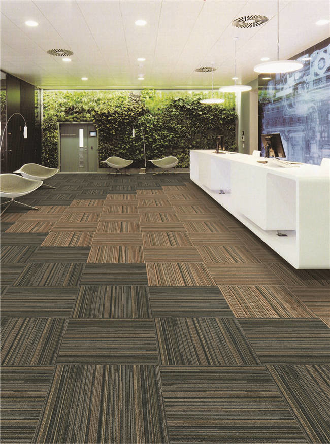 Office Carpet Tiles / Industrial Carpet Squares With Bitumen Backing