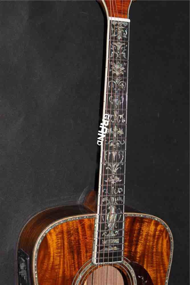 Custom Aaaa All Solid Koa Wood 45D Type Dreadnought Acoustic Guitar
