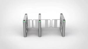 Quality Bi Directional Office Building RFID Glass Swing Barrier Turnstile wholesale