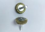 Hot Selling 32mm Diameter Brass Wire Mounted Wheel Wire Brush with 6mm Shank