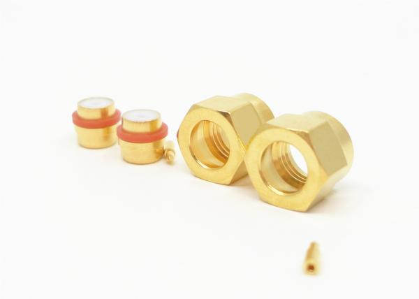 ROHS SMA Male Brass Mini SMA 50 Ohm RF Connector For 2# Simi Rigid / Flexible