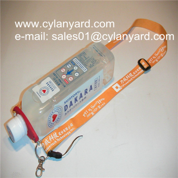 polyester lanyard with water bottle holder loop