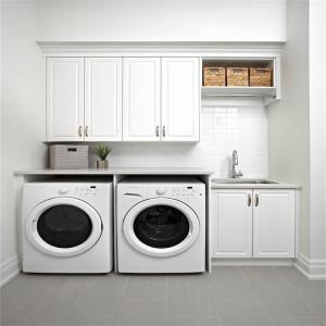 Quality Custom Color YALIG Modern Laundry Cabinet Vanity Closet with Optional Sink and Basket wholesale