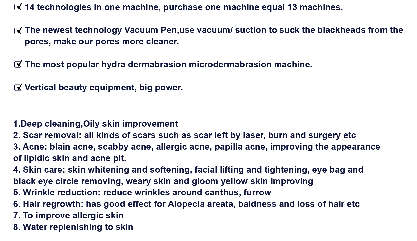 5Mhz RF Frequency Skin Lifting Oxygen Injection Hydra Microdermabrasion Beauty Machine
