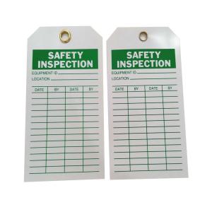 Quality Custom Accident Prevention Tag Safety Inspection 4&quot; Width X 7&quot; Height Unrippable Vinyl wholesale