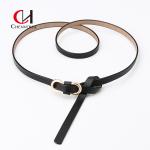 OEM Ladies Leather Belt PU Thin Waist Strap Simple Matching Dress Sub Sweater
