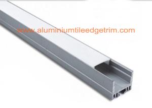 Quality White Silver Aluminum Square Tubing , Extruded Aluminum Led Profile Housing wholesale