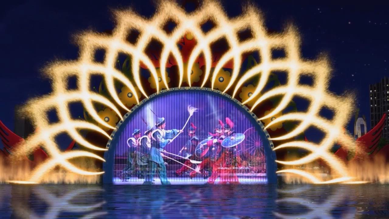Modern Laser Water Curtain Movie High Spray Stainless Steel 304