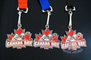 Quality Die Casing Medallions Custom Sports Medals For Baseball Or Basketball With Canada Leaf wholesale