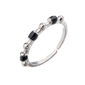 Quality Women Girls 925 Sterling Silver Jewelry Enamel Ring Open Adjustable wholesale