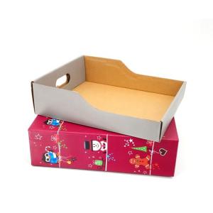 Quality Christmas Gift Custom Picnic Hamper Basket Cardboard Box With Sleeve wholesale