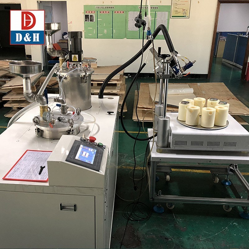 High Precision Electric Driven Filter End Cap Gluing Machine for Two Compounds Gluing