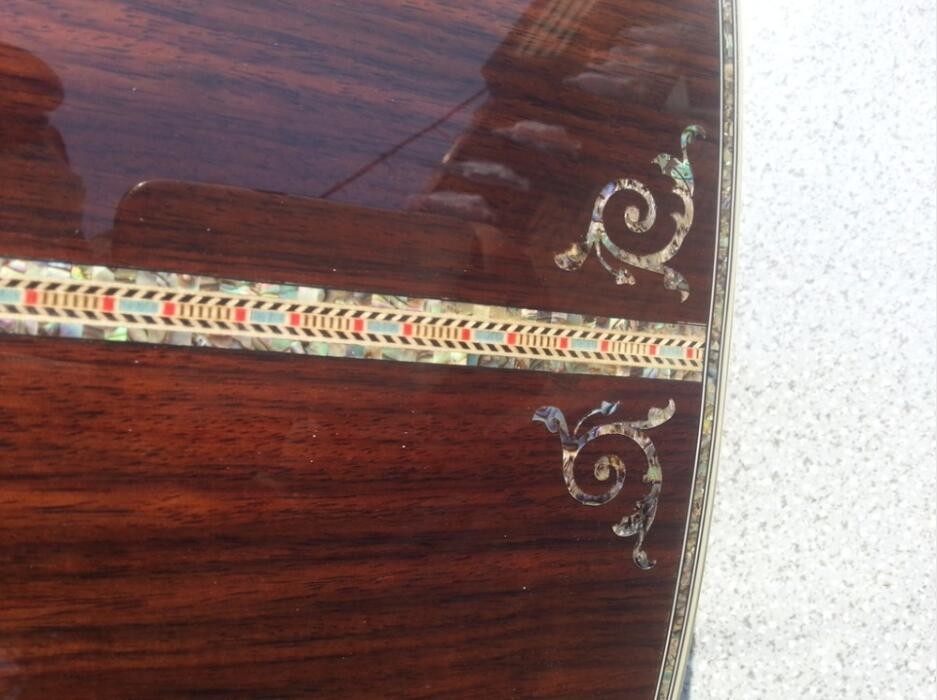 Deluxe acoustic guitar OEM acoustic electric guitar super deluxe abalone acoustic guitar AAA solid spruce