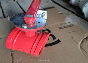 Quality Size 200mm Red Butterfly Valve Fire Protection Clamp Connection wholesale