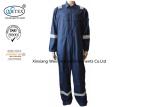 Navy Blue Fr Cotton Coveralls With Reflector Protective Clothing Nfpa 2112