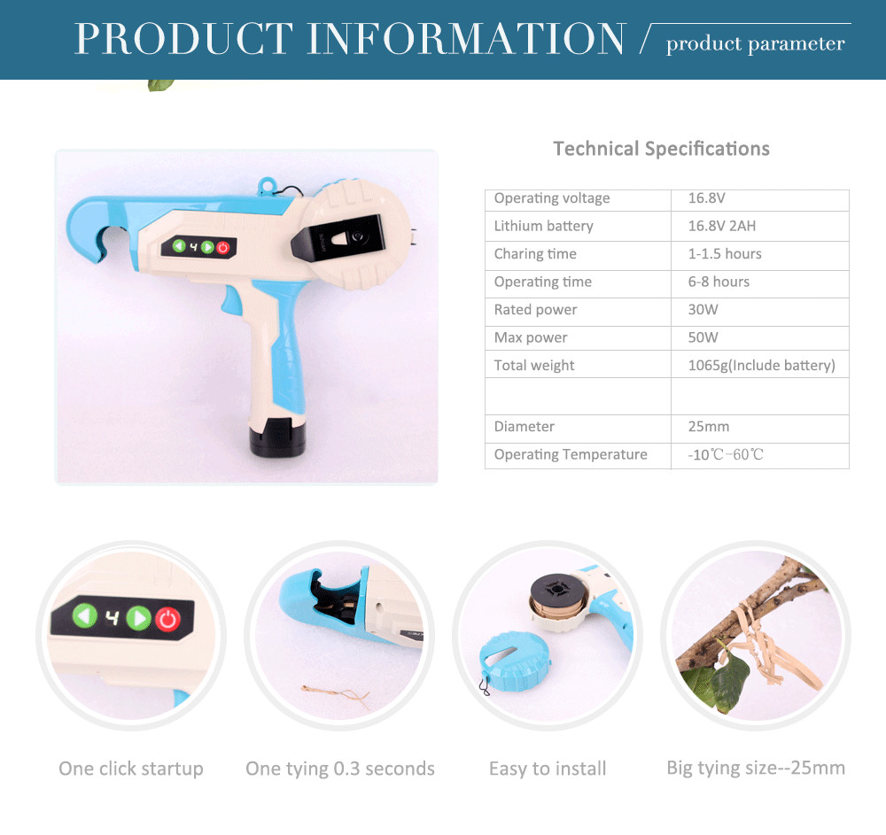 Swansoft CE Certificate Orchard Electric Tying Machine/Binder and Garden Electric Tapetool