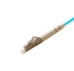 Aqua LSZH / PVC Jacket LC Multimode OM3 Simplex Fiber Optic Data Cable