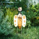 Vivid Small Metal Bee For Garden Outdoor Waterproof Standing Bee
