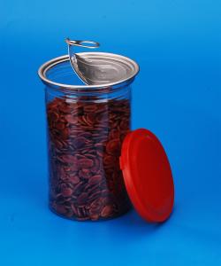Quality Clear PET Storage Jar , Sealable Aluminum Lid Plastic Airtight Storage Jars wholesale