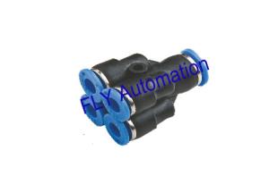 Quality PRG Different Diam Double Y One Touch Cross Plastic Pneumatic Tube Fittings wholesale